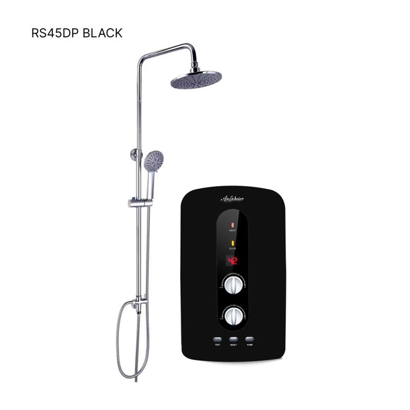 TPS-32N1 - With Booster + Doble Pole Switch & Box - Chrome Rain Shower - Color White/Black AWH-RS45DP-W/B/S