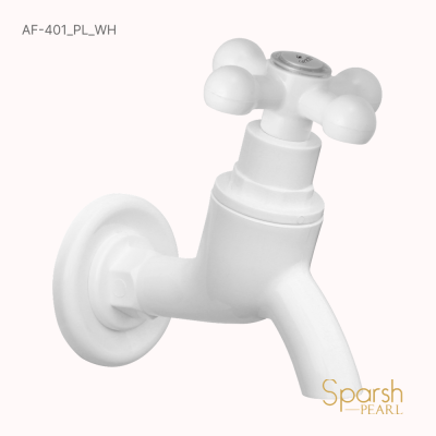 Alfa Bib Tap Cross Handle White - AF-401